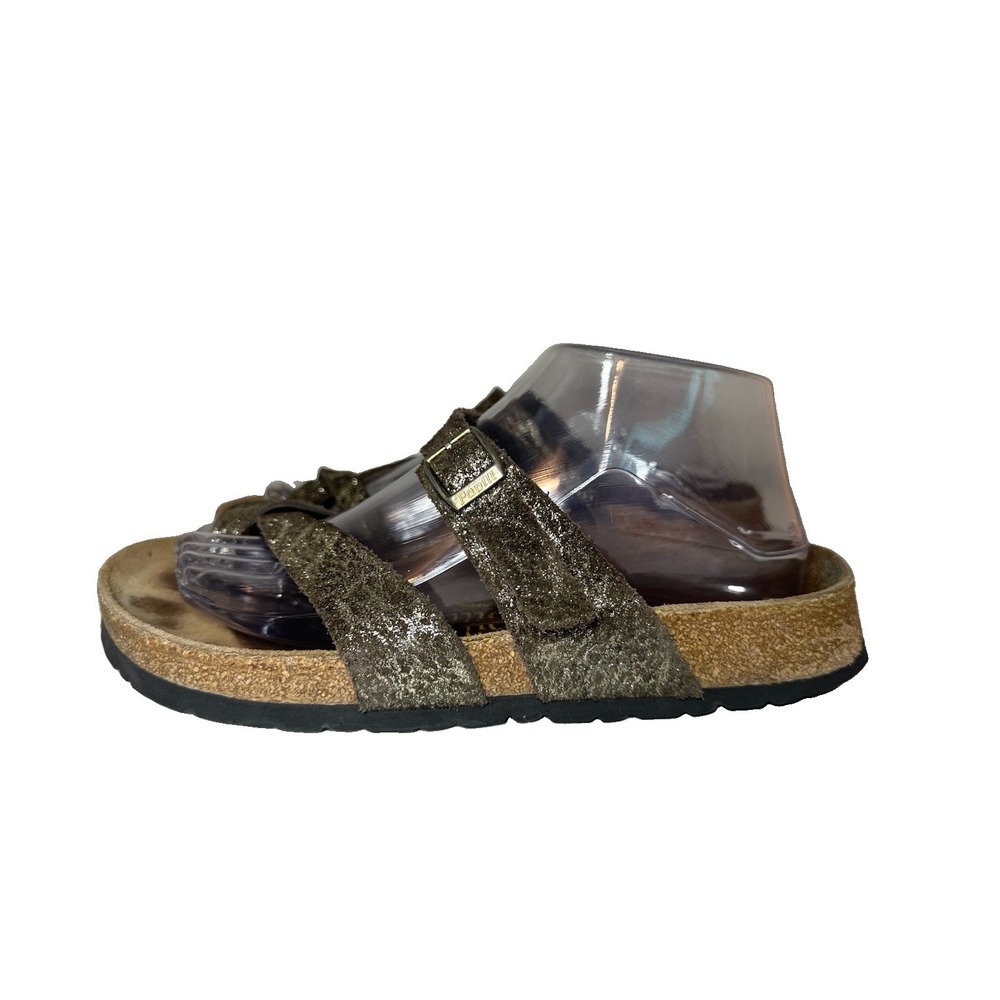 Papillio Birkenstock Tabora Metallic Brown Leather Sandals Women's 8 EU 39